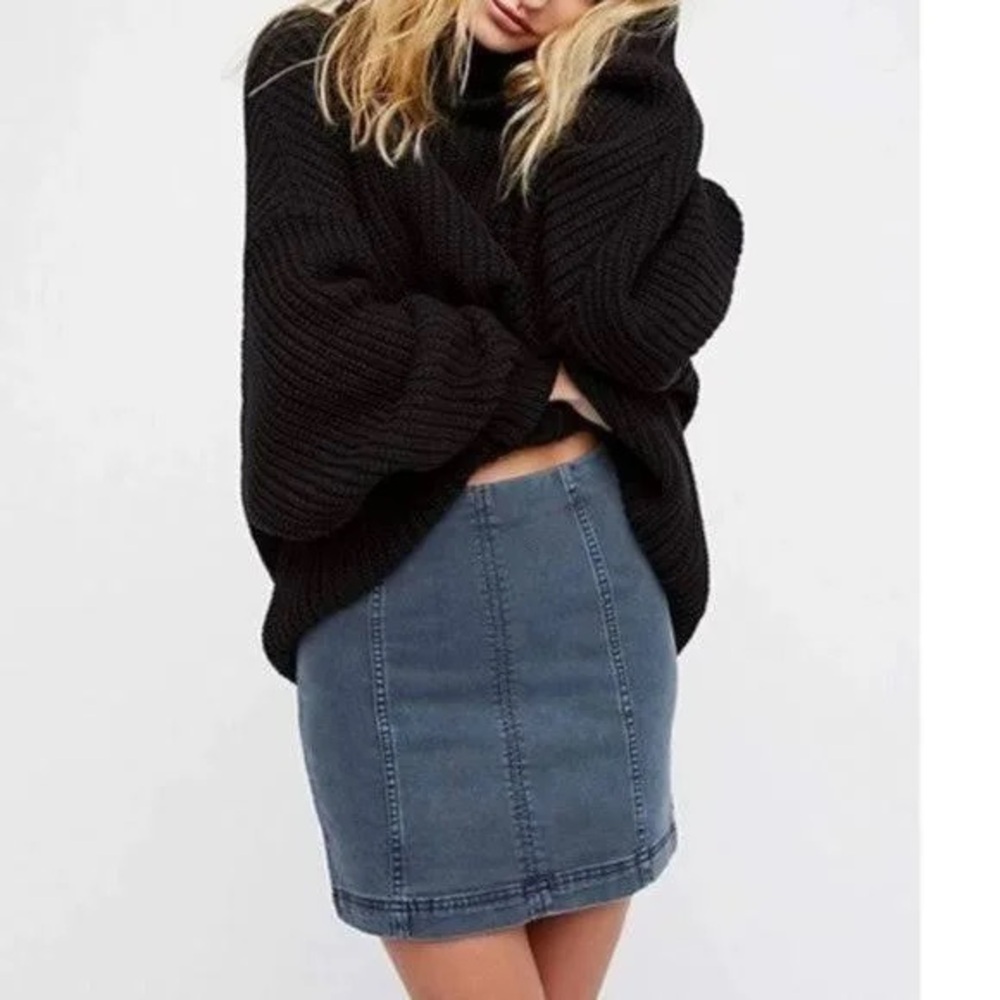 Free People modern denim skirt